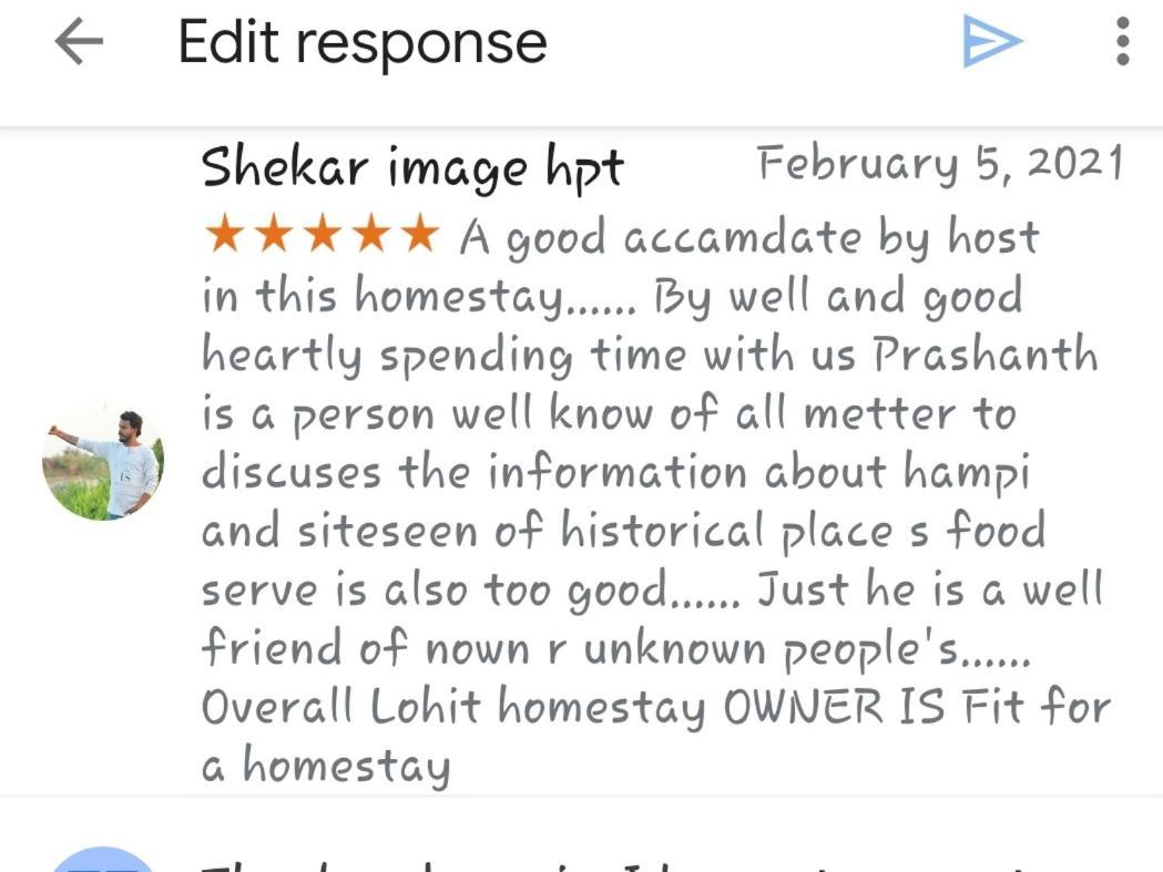 Lohit Homestay Hampi Zewnętrze zdjęcie